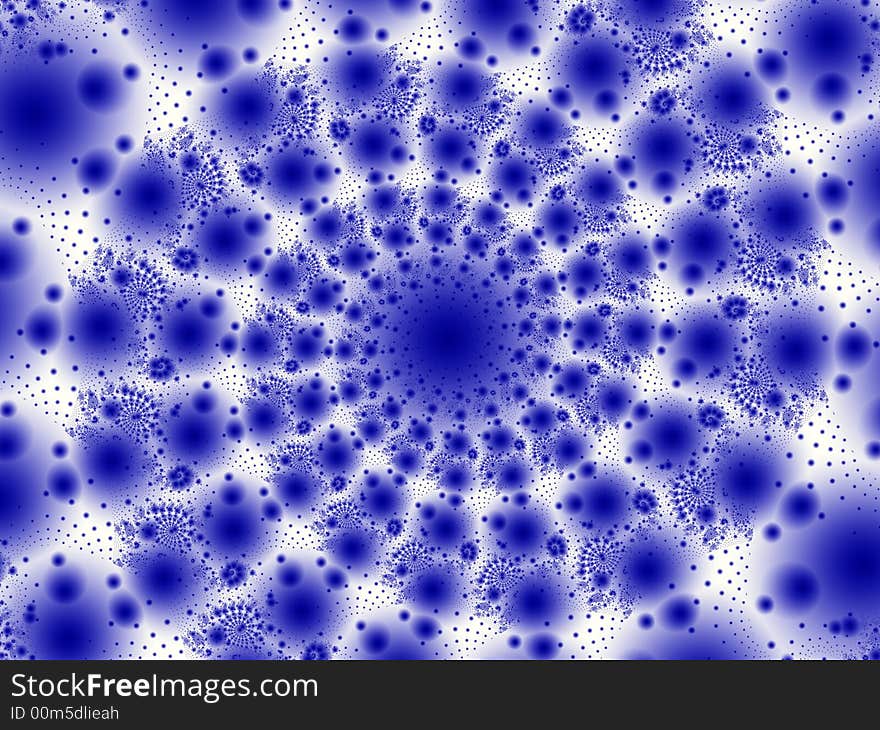 Generated fractal graphic - Blue whirl