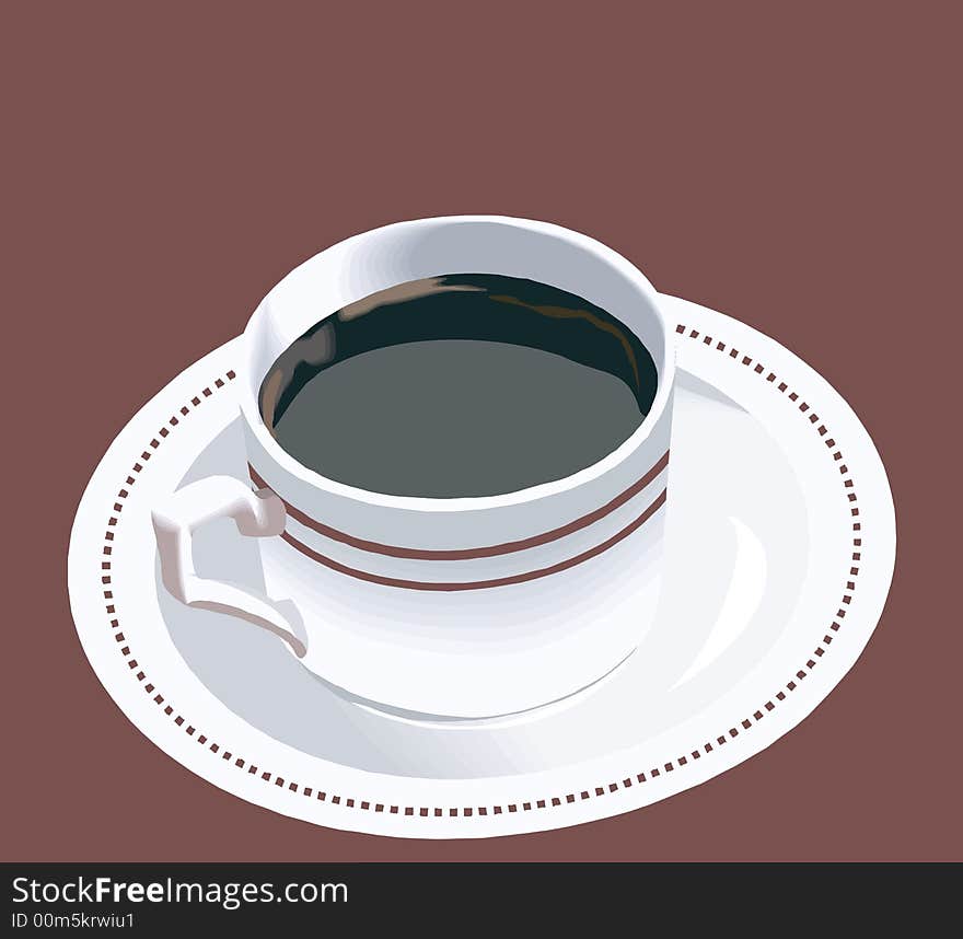 Illustration of Cup and saucer