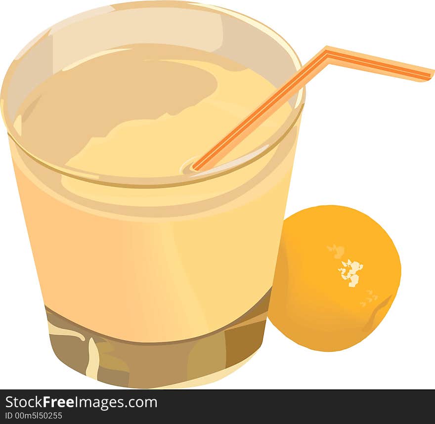 Glass of orange juice