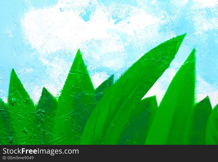 Grass background. art and grunge