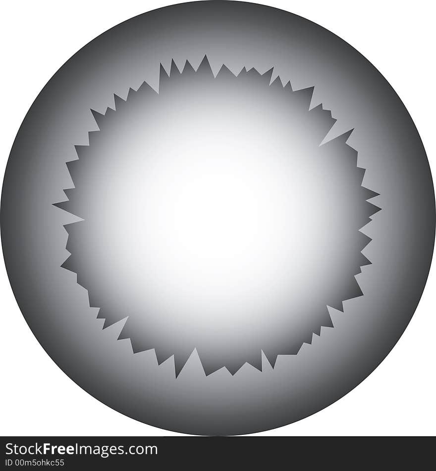 Round grey gradient frame with a jagged gradient frame inside for filling with text. Available as Illustrator-file. Round grey gradient frame with a jagged gradient frame inside for filling with text. Available as Illustrator-file