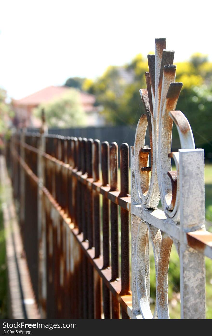 Rusty fence