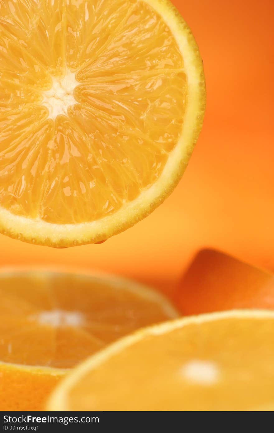 Oranges On Orange Background