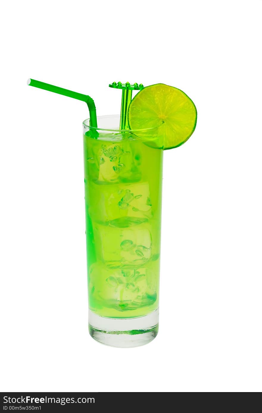 Green Cocktail With Lime