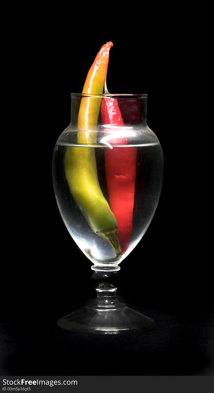 Pepper of Chile in a glass