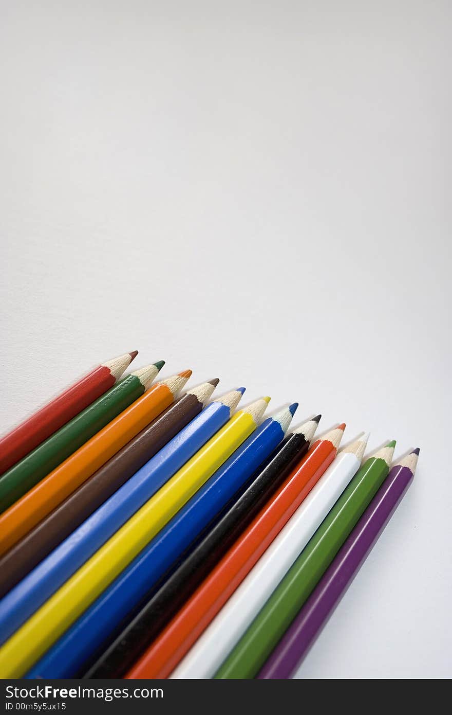 Many colour pencils