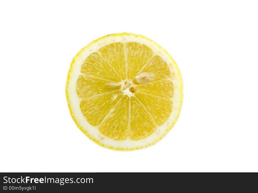 Part Of Fresh Lemon Isolated