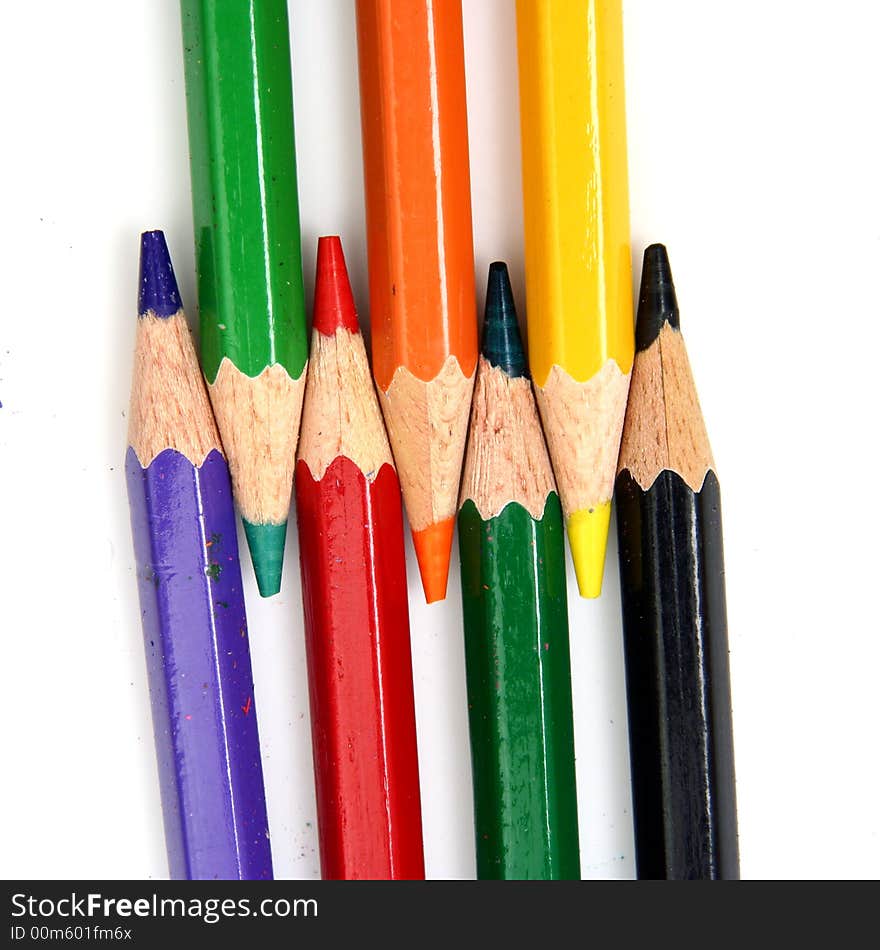 Pencil Shavings isolated in white background