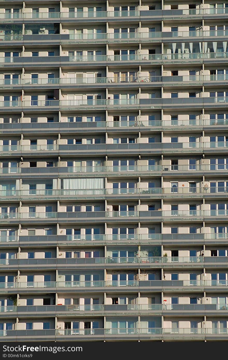 Apartment house with balconies, detail,  Vienna, Austria. Apartment house with balconies, detail,  Vienna, Austria.