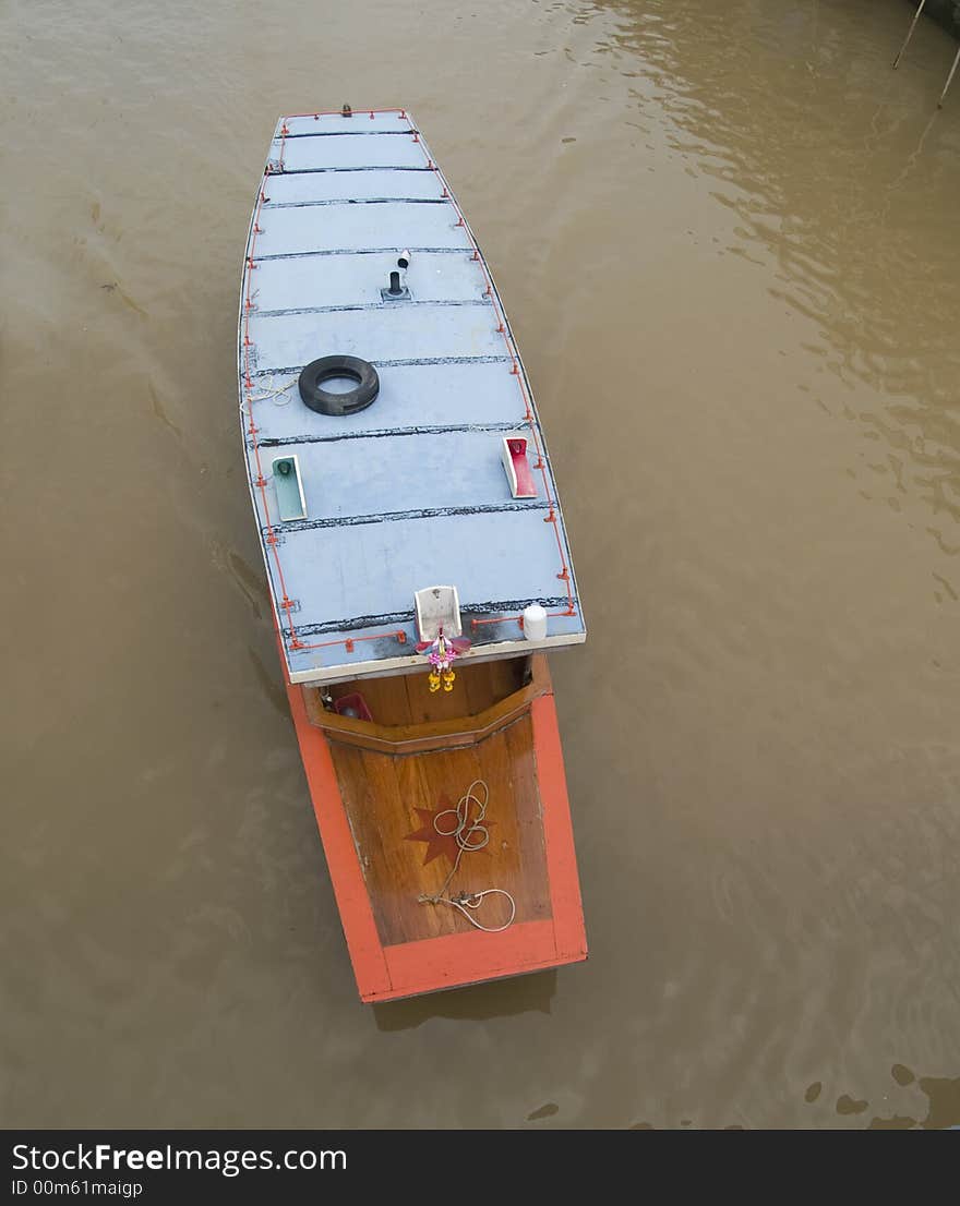 Canal boat in Thailand