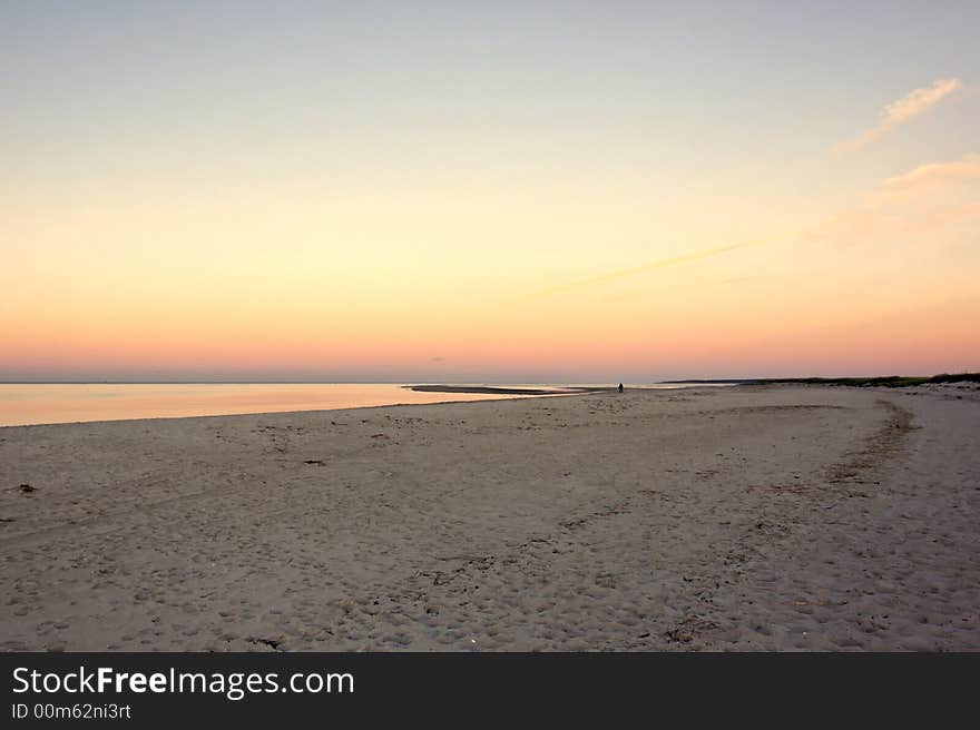 Sunset on Crane's beach in Ipswich Massachusetts. Sunset on Crane's beach in Ipswich Massachusetts