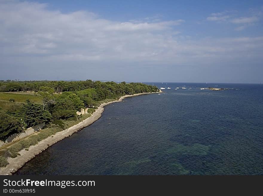 Coast of an island in the sunny day. Coast of an island in the sunny day