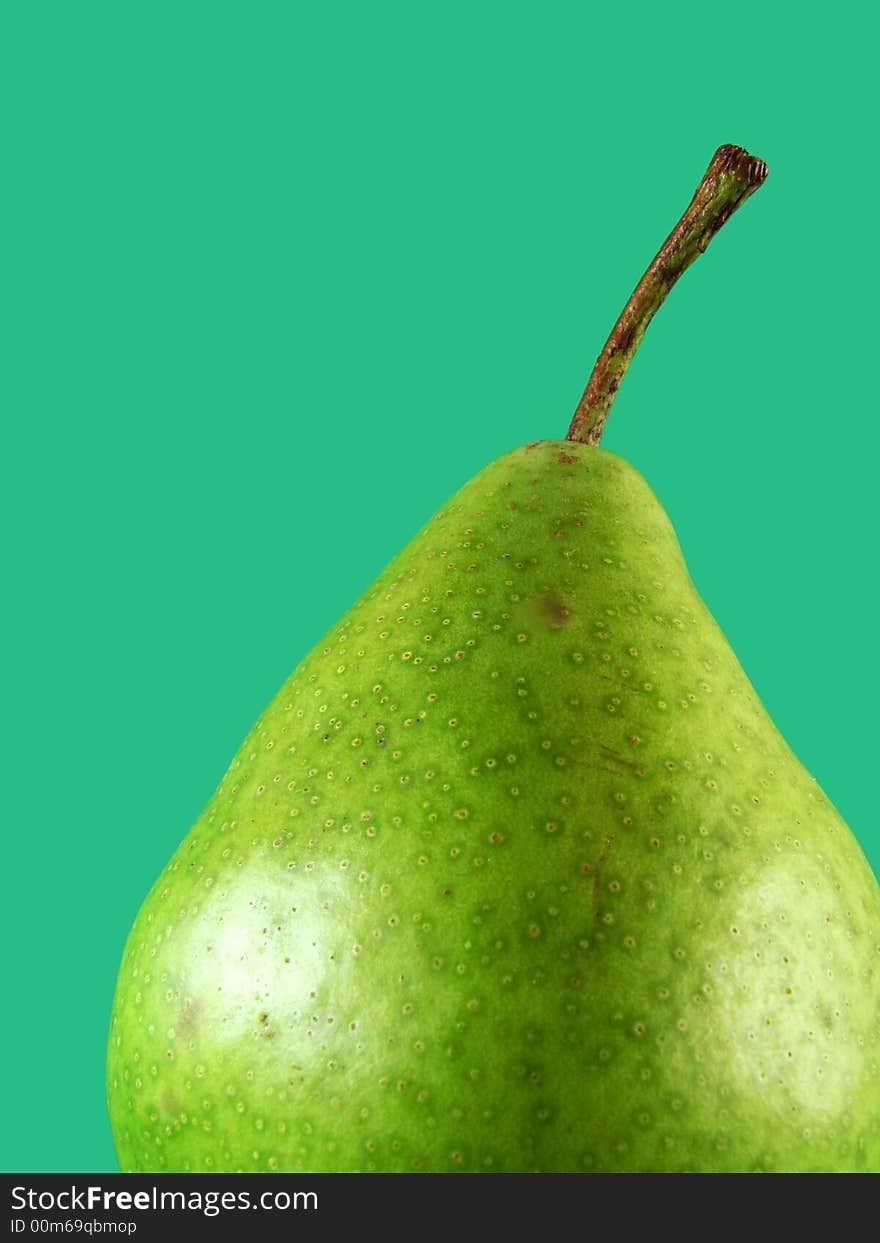 Pear on green