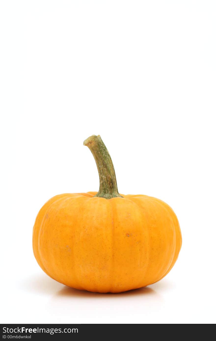 Shot of an isolated pumpkin on white level