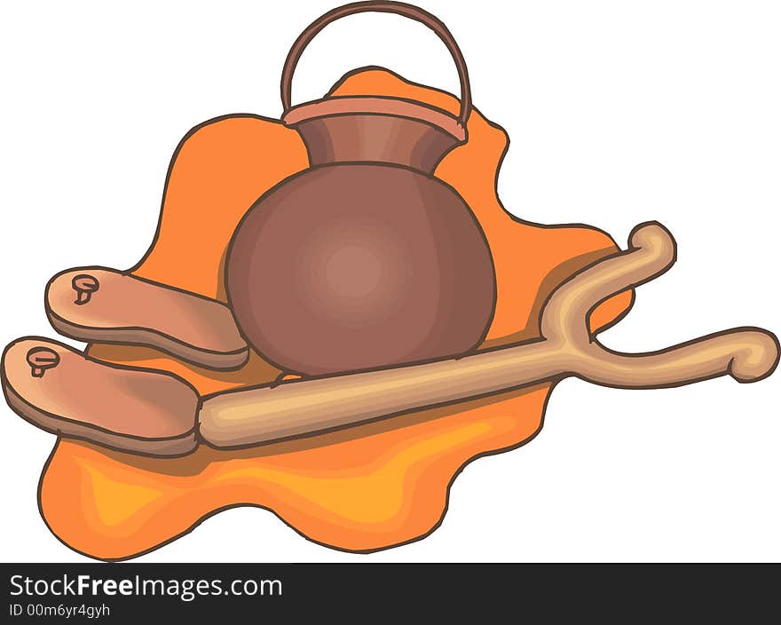 Illustration Of Pooja Pot