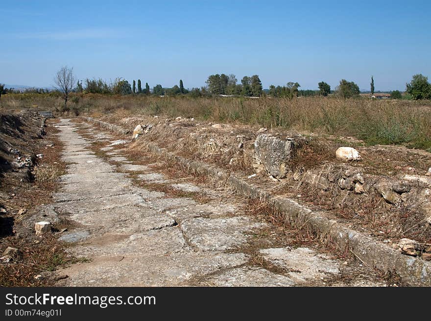 Ancient ruins in Dion, Greece. Ancient ruins in Dion, Greece.