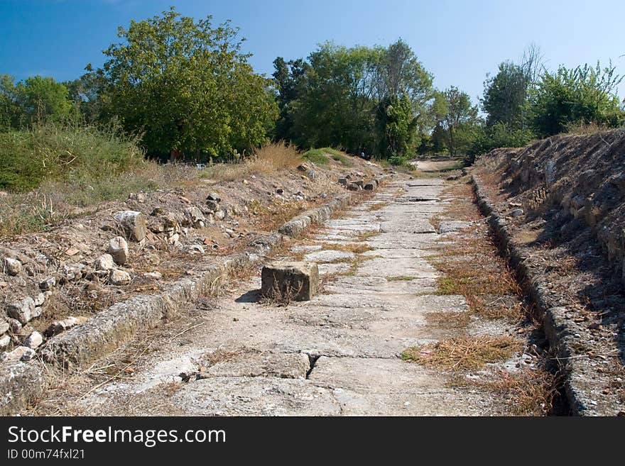 Ancient ruins in Dion, Greece. Ancient ruins in Dion, Greece.