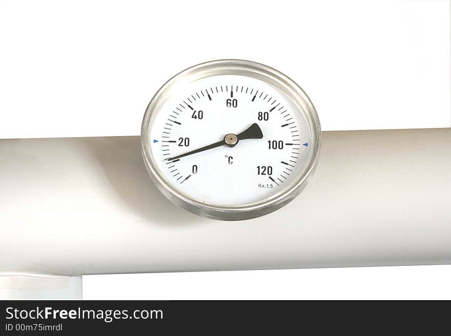 The thermometer on  pipeline