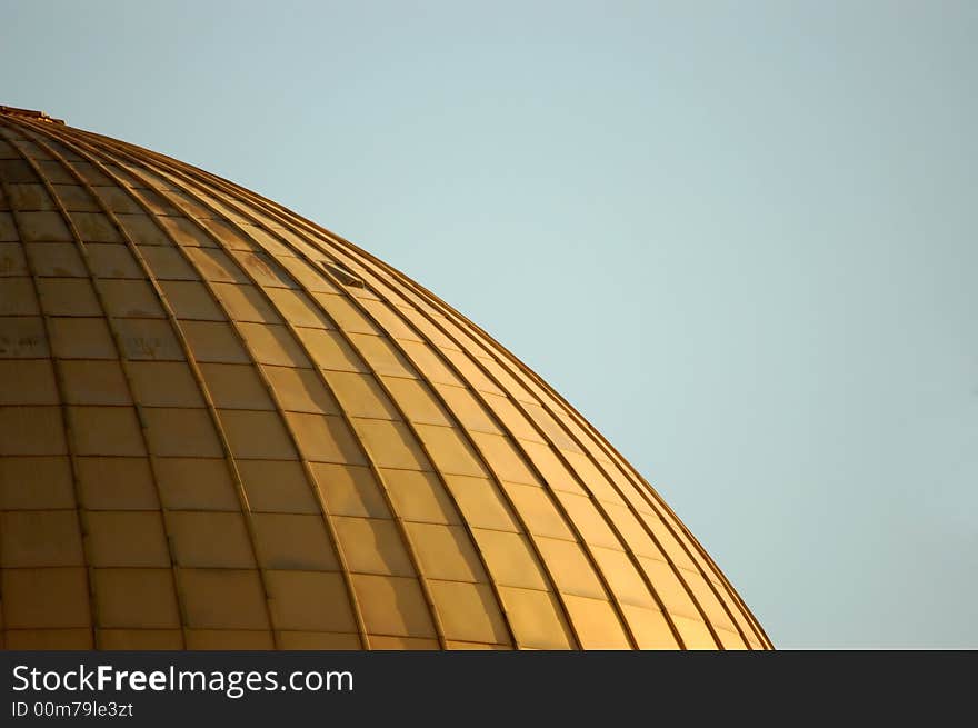 The golden dome mosque at Jeruslem. The golden dome mosque at Jeruslem.