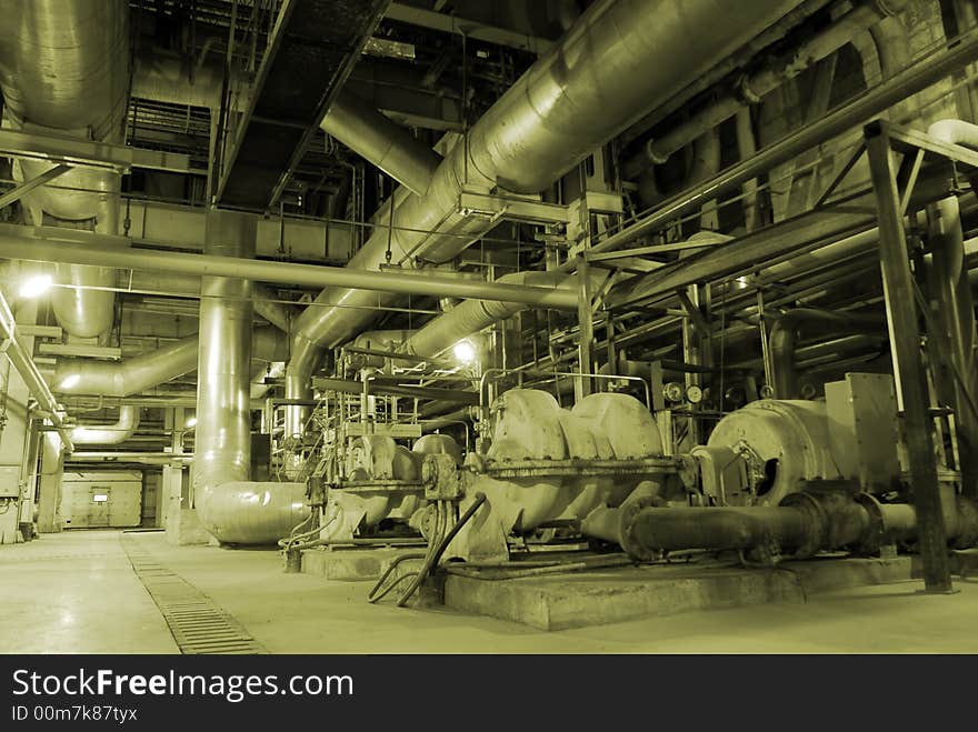 Pipes inside energy plant