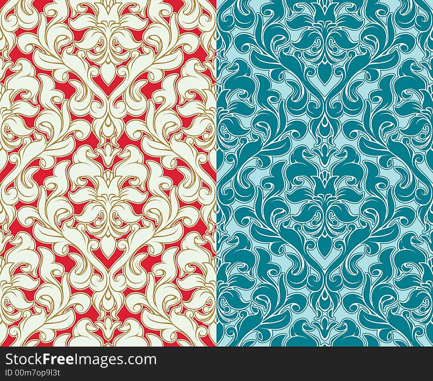 Seamless background from a flower ornament, Fashionable modern wallpaper or textile