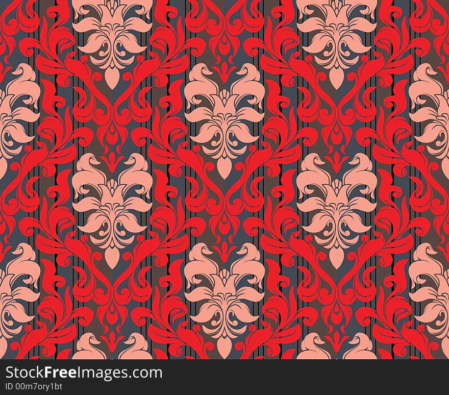 Seamless background from a flower ornament, Fashionable modern wallpaper or textile