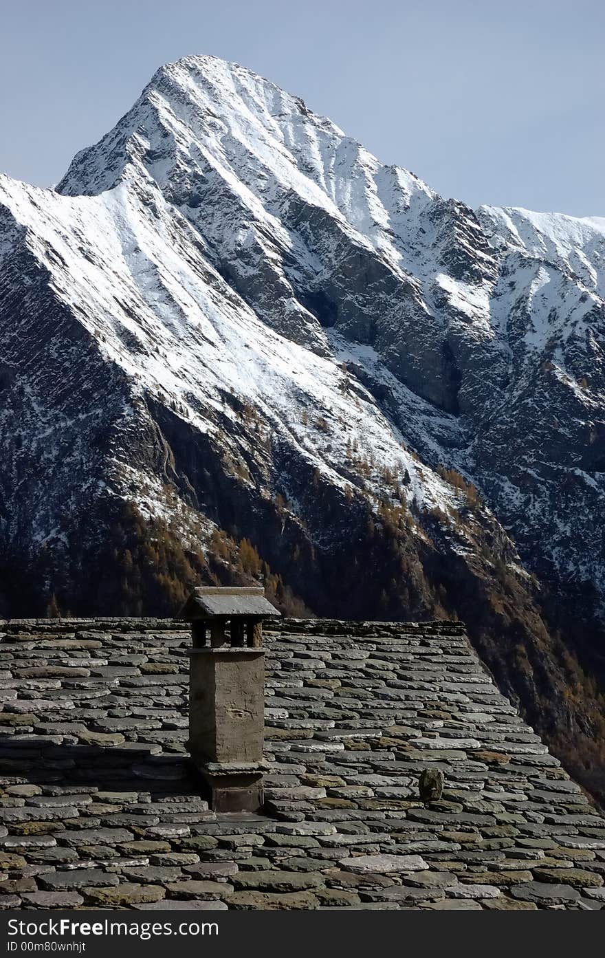 Tipical Walser house of an ancient mountain village; west Alps, Italy. Tipical Walser house of an ancient mountain village; west Alps, Italy