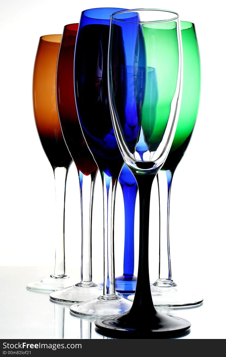 Colored Champagne Glasses