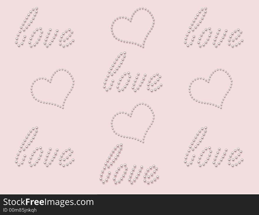 Romantic gently pink background with pearls. Romantic gently pink background with pearls