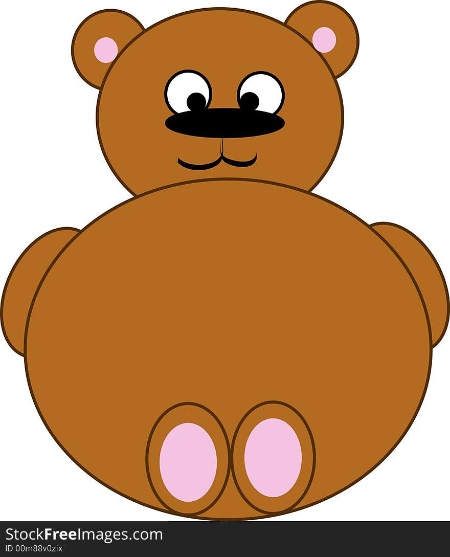 Brown cure bear as an illustration. Brown cure bear as an illustration