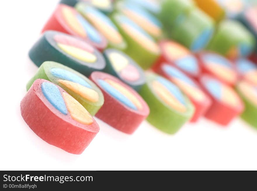 Candies isolated on the white background. Candies isolated on the white background