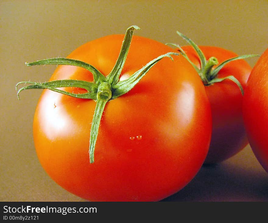 Tomatos on brown