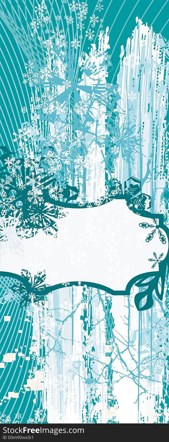 Winter background series with snowflakes, ornamental and grunge details,  illustration. Winter background series with snowflakes, ornamental and grunge details,  illustration.