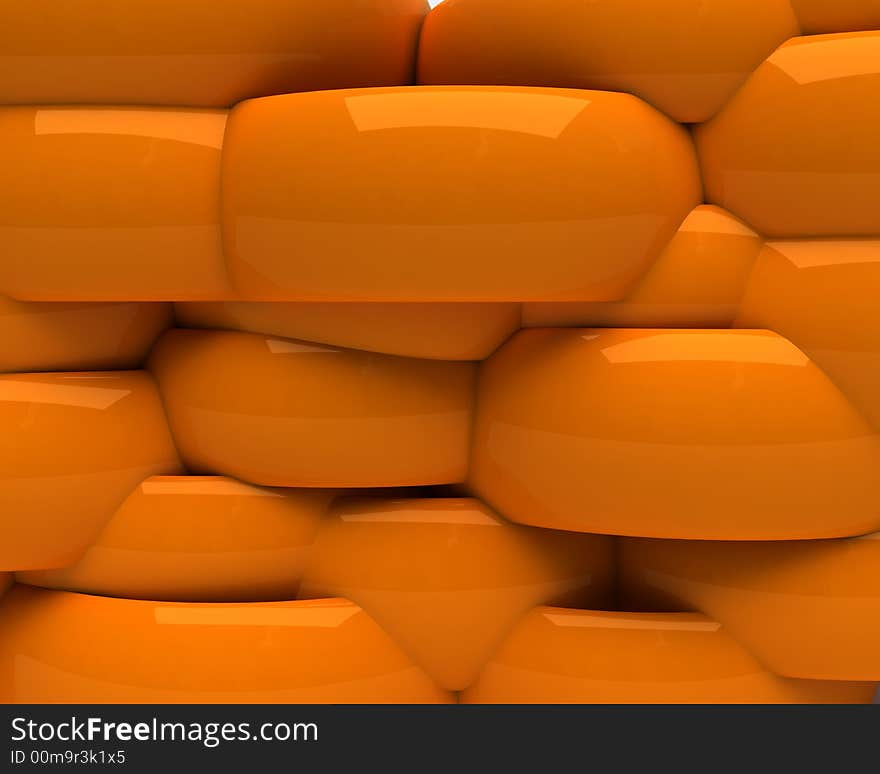 Abstract background with orange rings. Abstract background with orange rings