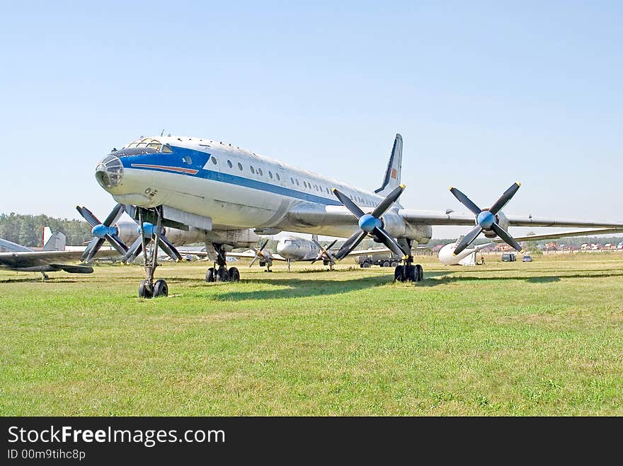 Tupolev-114. Old passenger liner. Tupolev-114. Old passenger liner