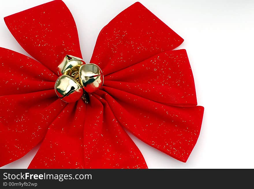 Soft red Christmas bow