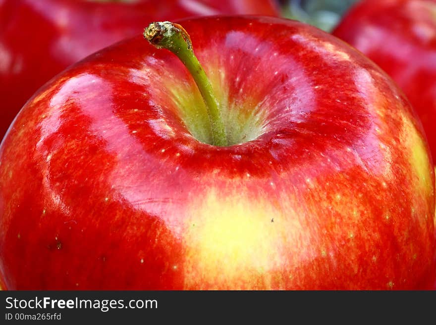 Close up up red apple