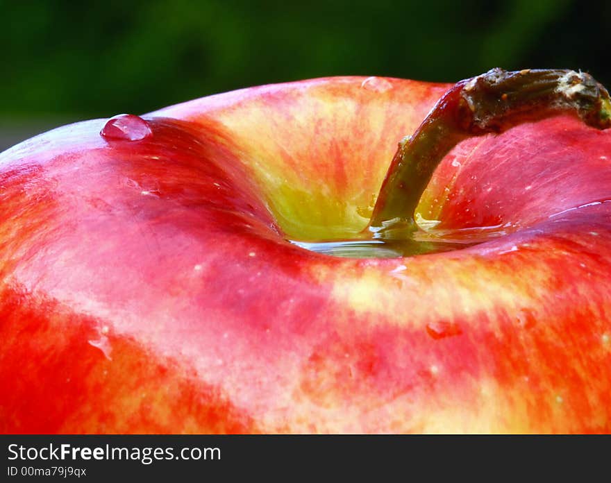 Waterdrops on apple