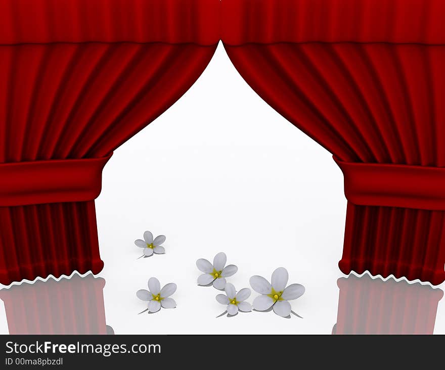 Stage with flower