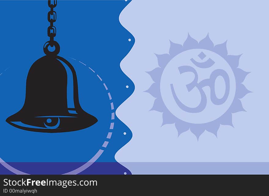 Illustration of Om with hangin