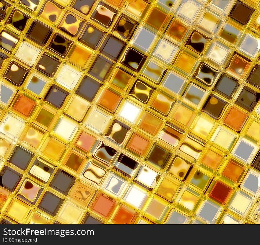 Retro Abstract Square Glass