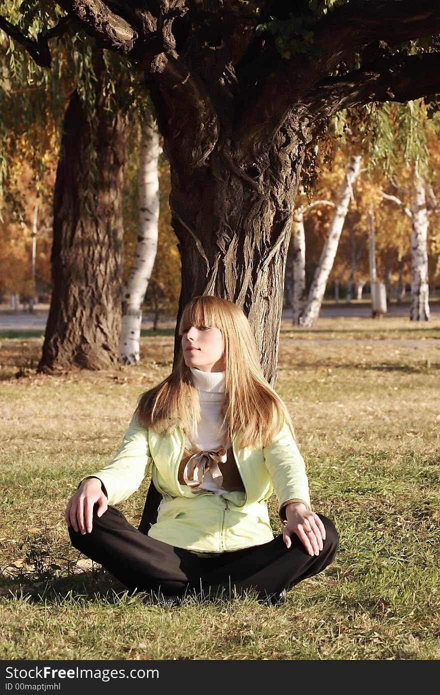 Portrait of a young girl relaxing. Portrait of a young girl relaxing