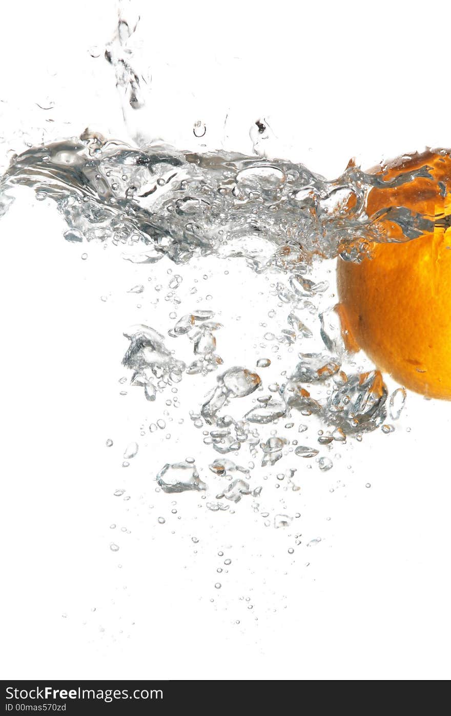 Orange in water