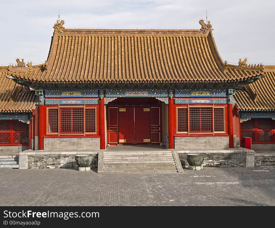 Temple in the forbidden city in beijing. Temple in the forbidden city in beijing