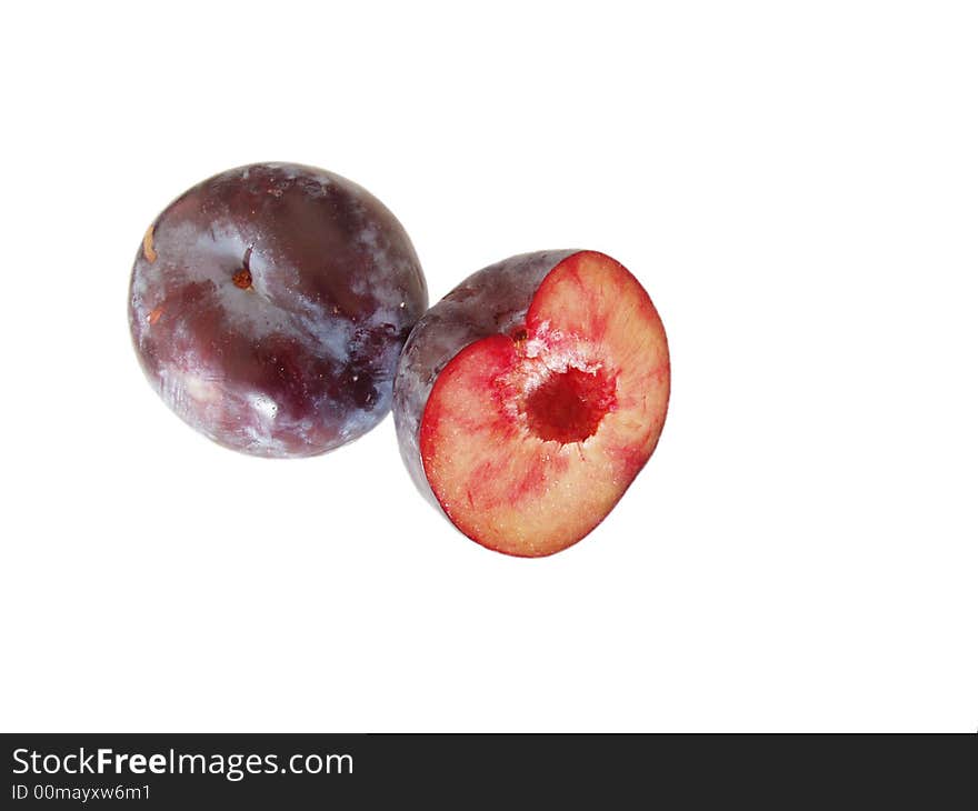 Juicy plums are healthy nutrition