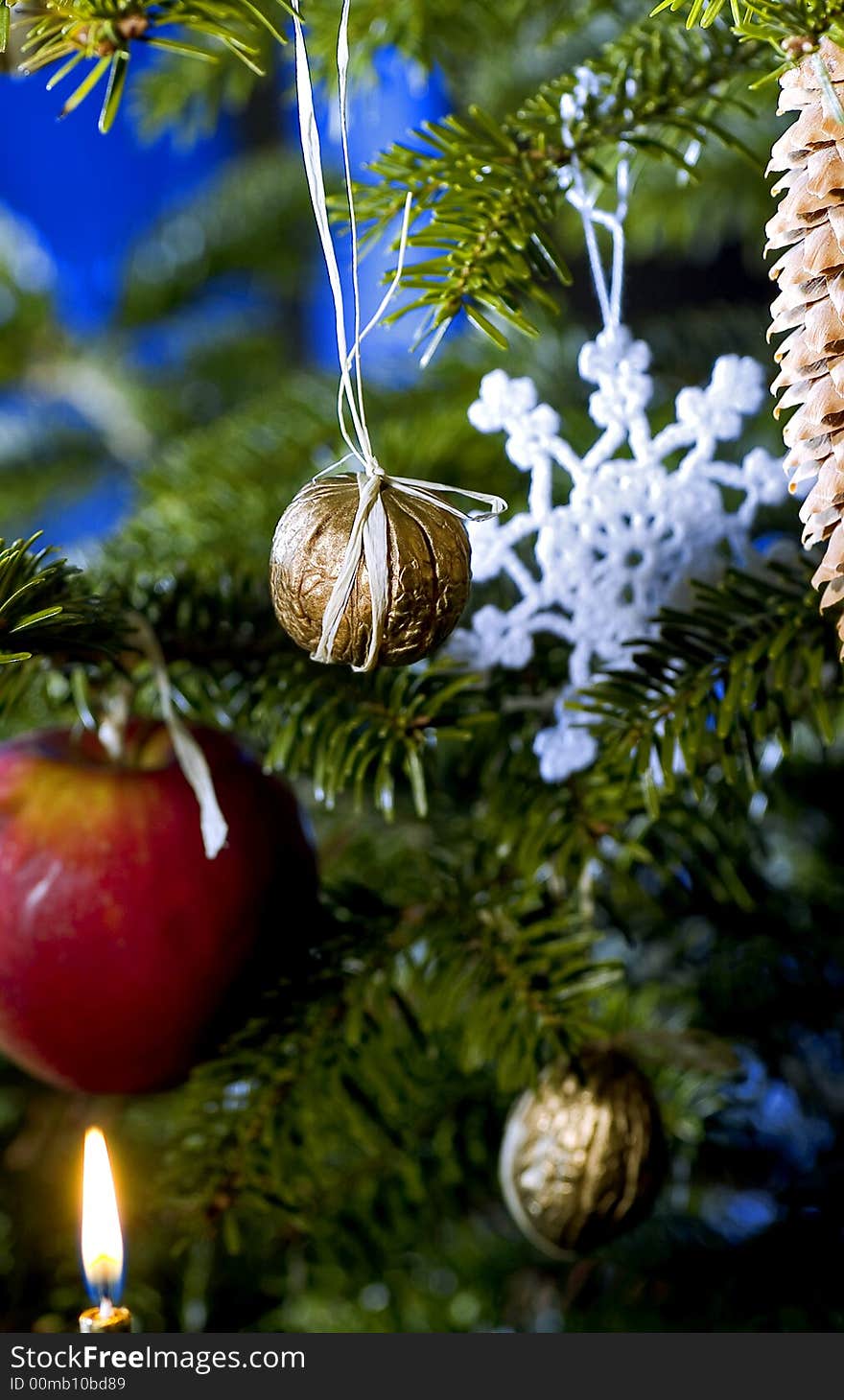 Close up christmas decoration of the tree