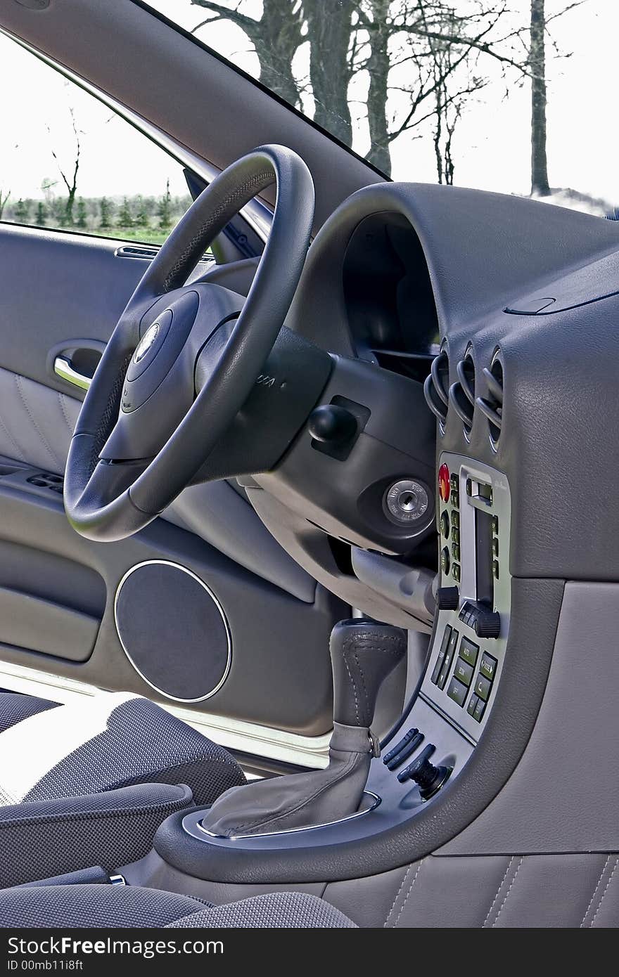 Close up of car interior