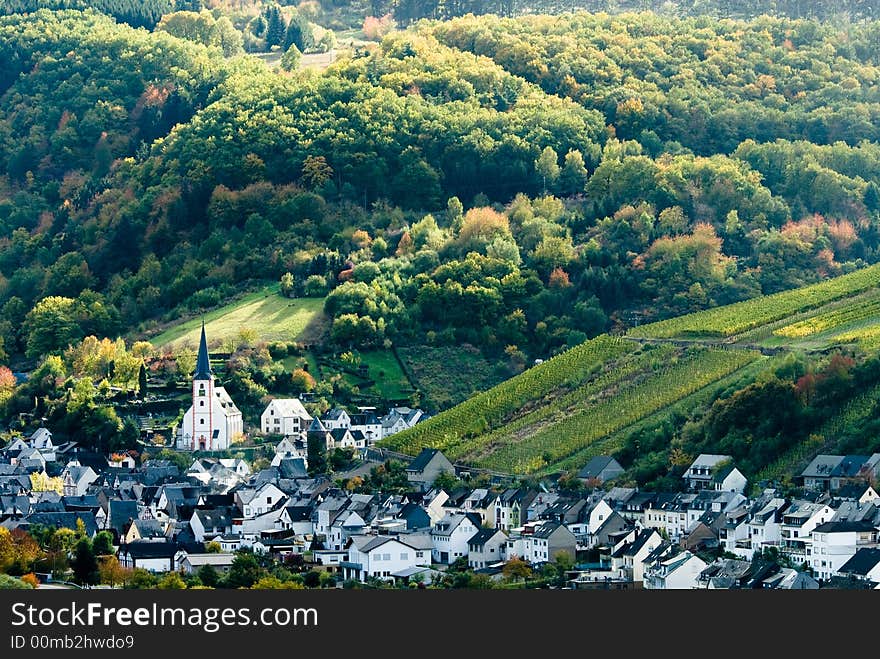 Small village along the mosel