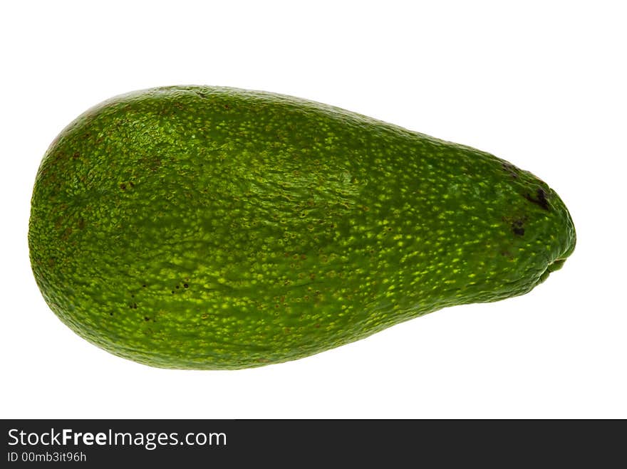 Fresh avocado isolated on a white background