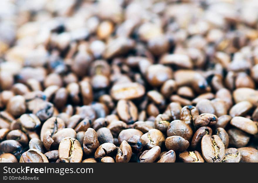 Coffee beans background (shallow focus !)